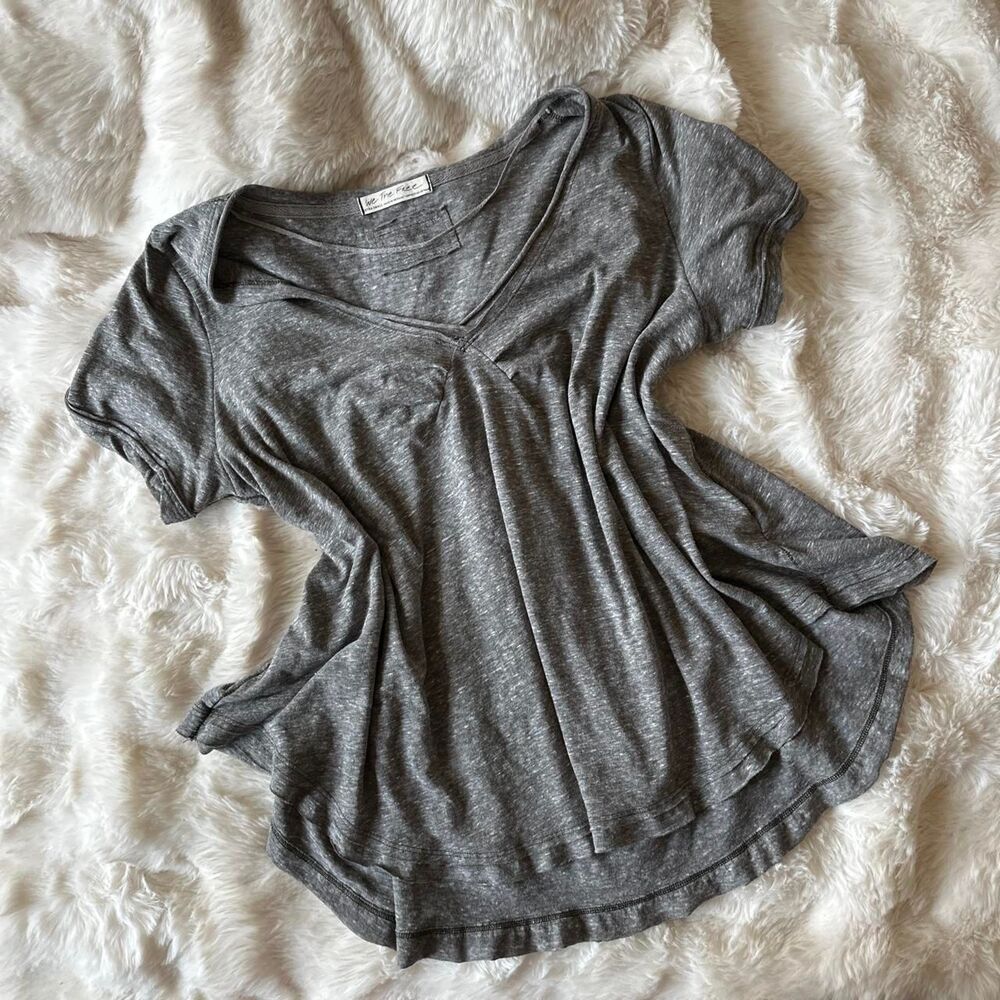 Free-people Women's Grey T-shirt